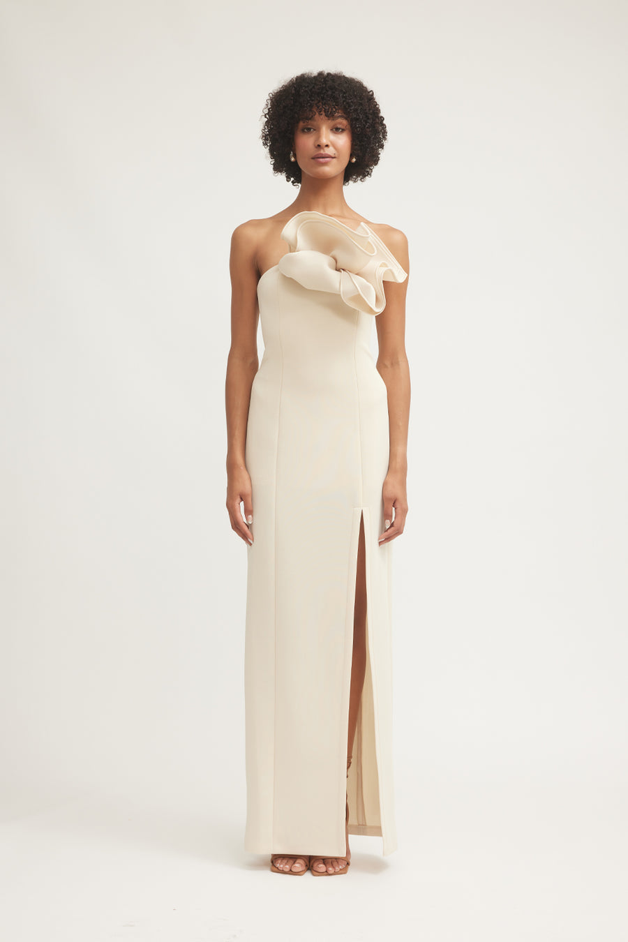 FLEUR DRESS - CHAMPAGNE BEIGE