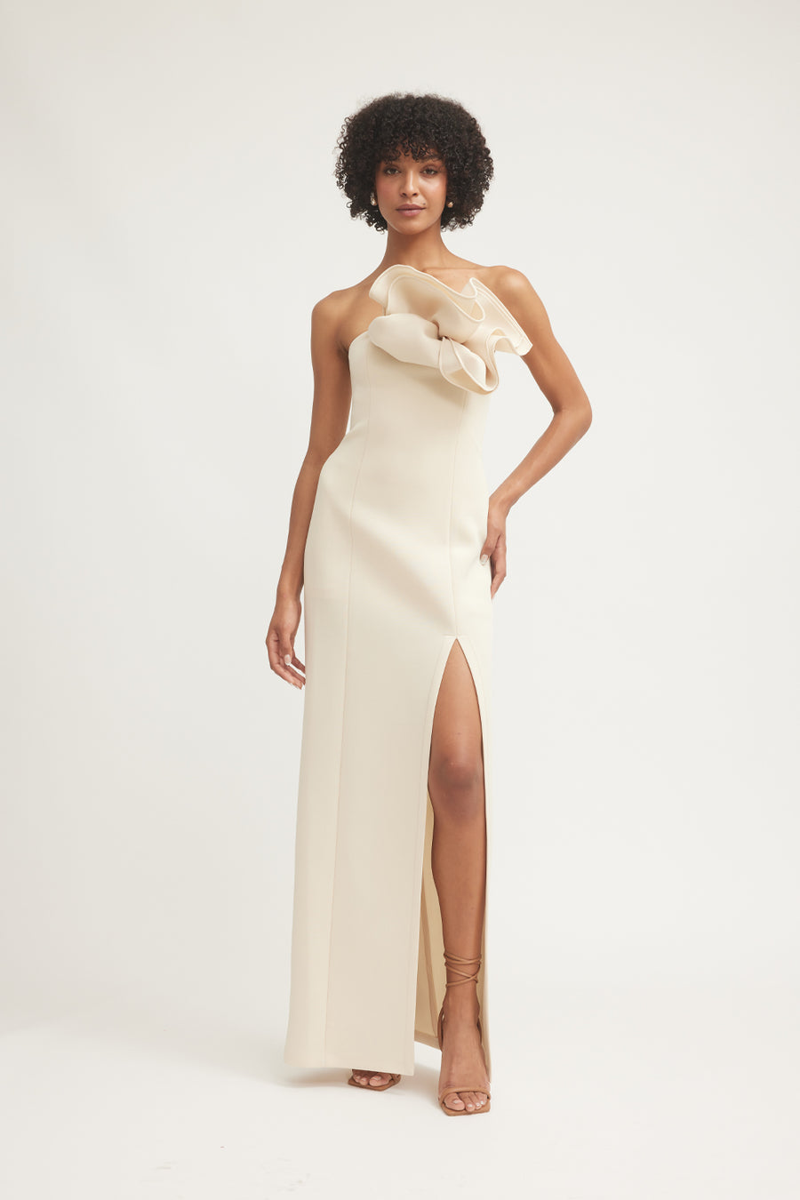 FLEUR DRESS - CHAMPAGNE BEIGE