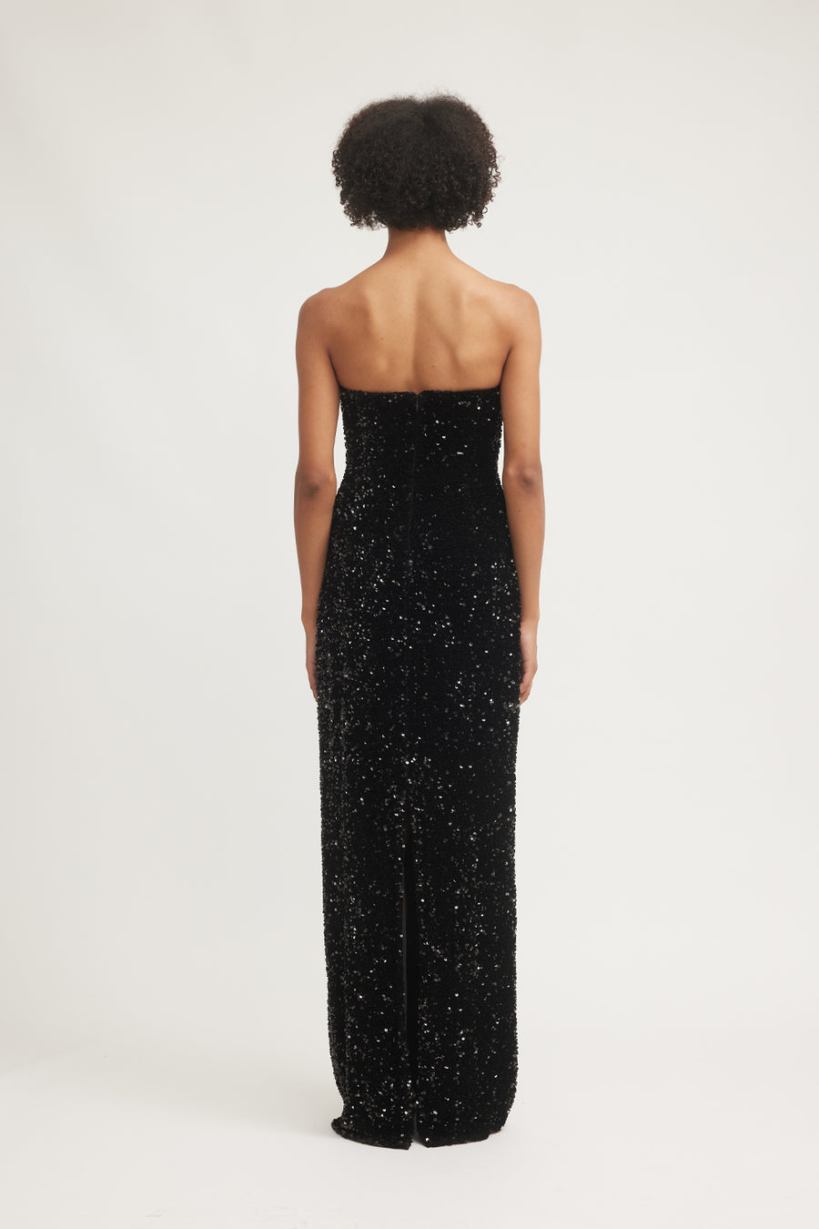 HARLYNNE DRESS - BLACK SEQUIN