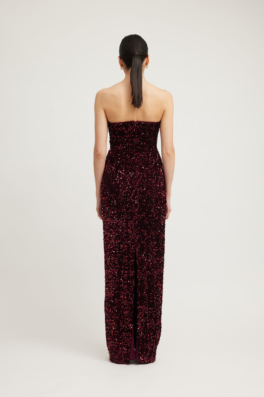 HARLYNNE DRESS - MERLOT SEQUIN