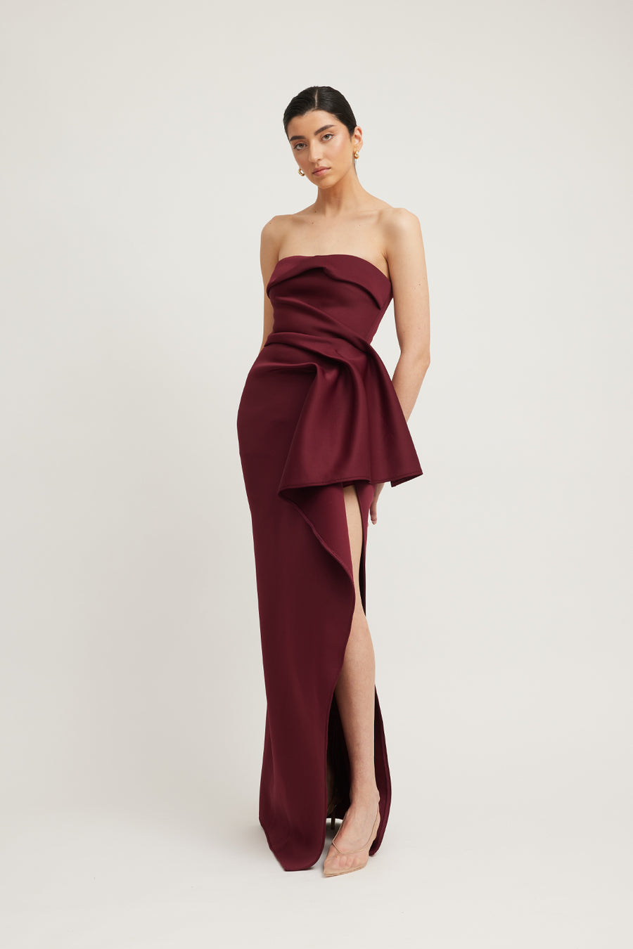 NOVEMBER DRESS - MERLOT