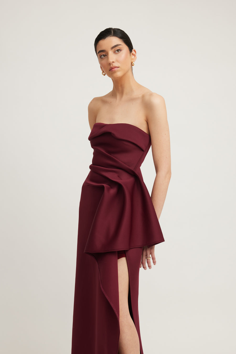 NOVEMBER DRESS - MERLOT